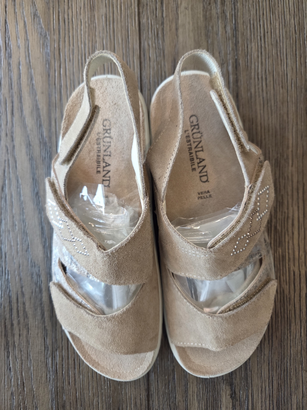 Grünland DABY Beige Suede Comfort Sandals NWT - Picture 3 of 8